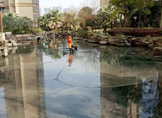 肥西景观池淤泥清理